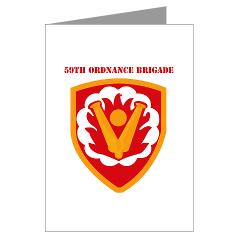 59OB - M01 - 02 - SSI - 59th Ordnance Brigad with Text - Greeting Cards (Pk of 10)