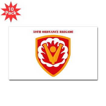 59OB - M01 - 01 - SSI - 59th Ordnance Brigad with Text - Sticker (Rectangle 10 pk) - Click Image to Close