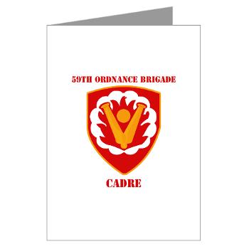 59OBC - M01 - 02 - SSI - 59th Ordnance Brigade - Cadre with Text - Greeting Cards (Pk of 20)
