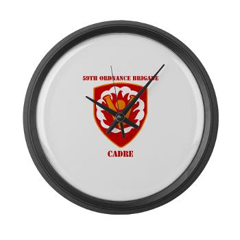 59OBC - M01 - 03 - SSI - 59th Ordnance Brigade - Cadre with Text - Large Wall Clock