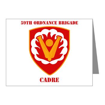 59OBC - M01 - 02 - SSI - 59th Ordnance Brigade - Cadre with Text - Note Cards (Pk of 20)