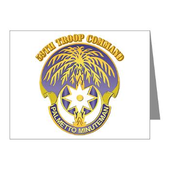 59TC - M01 - 02 - DUI - 59th Troop Command with Text - Note Cards (Pk of 20)