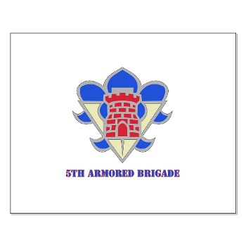 5AB - M01 - 02 - DUI - 5th Armor Brigade with text - Small Poster