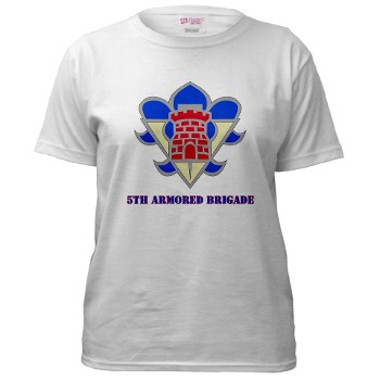 5AB - A01 - 04 - DUI - 5th Armor Brigade with text - Women's T-Shirt