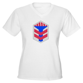 5AB - A01 - 04 - SSI - 5th Armor Brigade - Women's V-Neck T-Shirt