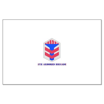 5AB - M01 - 02 - SSI - 5th Armor Brigade with text - Large Poster