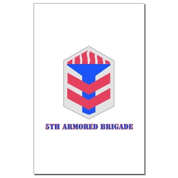 5AB - M01 - 02 - SSI - 5th Armor Brigade with text - Mini Poster Print