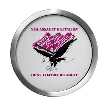 5AB101AR - M01 - 03 - DUI - 5th Aslt Bn - 101st Aviation Regt with text - Modern Wall Clock - Click Image to Close