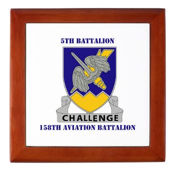 5B158AB - M01 - 03 - DUI - 5th Battalion, 158th Aviation Battalion with Text Keepsake Box