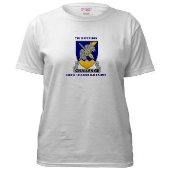 5B158AB - A01 - 04 - DUI - 5th Battalion, 158th Aviation Battalion with Text Women's T-Shirt