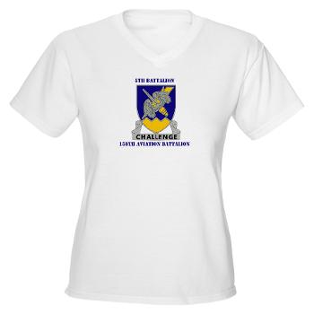 5B158AB - A01 - 04 - DUI - 5th Battalion, 158th Aviation Battalion with Text Women's V-Neck T-Shirt - Click Image to Close