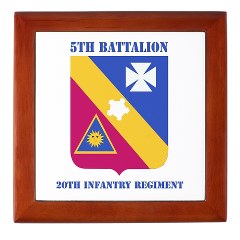 5B20IR - M01 - 03 - DUI - 5th Battalion - 20th Infantry Regiment with text Keepsake Box
