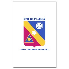 5B20IR - M01 - 02 - DUI - 5th Battalion - 20th Infantry Regiment with text Mini Poster Print