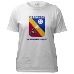 5B20IR - A01 - 04 - DUI - 5th Battalion - 20th Infantry Regiment with text Women's T-Shirt