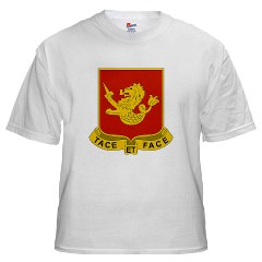 5B25FAR - A01 - 04 - DUI - 5th Bn - 25th Field Artillery Regiment White T-Shirt