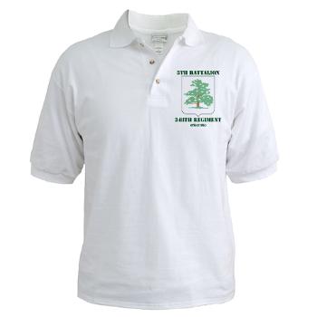 5B348R - A01 - 04 - DUI - 5th Battalion - 348th Regiment with Text - Golf Shirt - Click Image to Close
