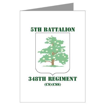 5B348R - M01 - 02 - DUI - 5th Battalion - 348th Regiment with Text - Greeting Cards (Pk of 10) - Click Image to Close
