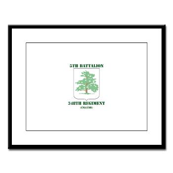 5B348R - M01 - 02 - DUI - 5th Battalion - 348th Regiment with Text - Large Framed Print - Click Image to Close