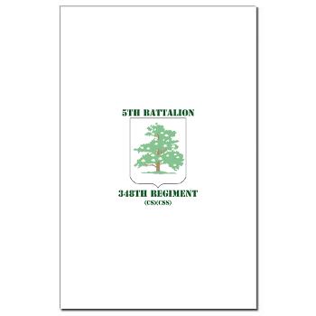 5B348R - M01 - 02 - DUI - 5th Battalion - 348th Regiment with Text - Mini Poster Print