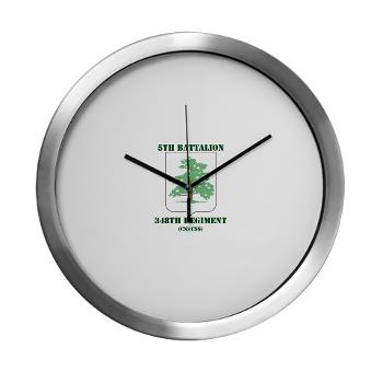 5B348R - M01 - 03 - DUI - 5th Battalion - 348th Regiment with Text - Modern Wall Clock - Click Image to Close