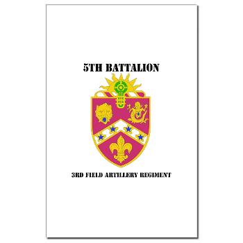 5B3FAR- M01 - 02 - DUI - 5th Bn - 3rd FA Regt - with Text - Mini Poster Print - Click Image to Close
