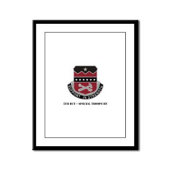5BCTSTB - M01 - 02 - 5th BCT - Special Troops Bn with Text - Framed Panel Print