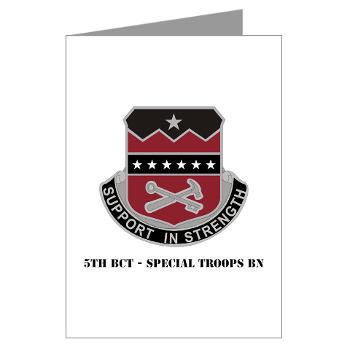 5BCTSTB - M01 - 02 - 5th BCT - Special Troops Bn with Text - Greeting Cards (Pk of 10) - Click Image to Close