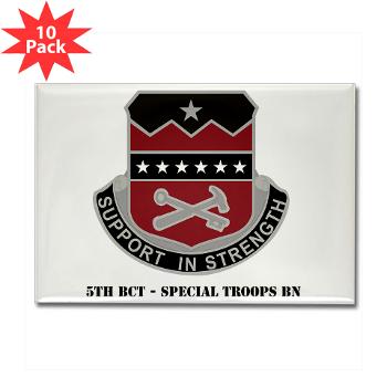 5BCTSTB - M01 - 01 - 5th BCT - Special Troops Bn with Text - Rectangle Magnet (10 pack)
