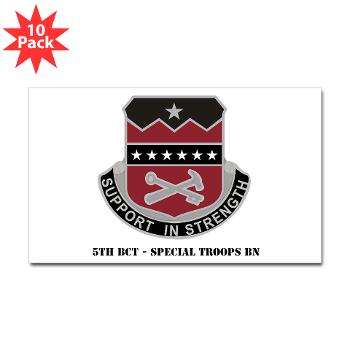 5BCTSTB - M01 - 01 - 5th BCT - Special Troops Bn with Text - Sticker (Rectangle 10 pk)