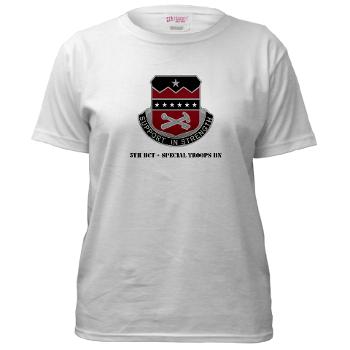 5BCTSTB - A01 - 04 - 5th BCT - Special Troops Bn with Text - Women's T-Shirt