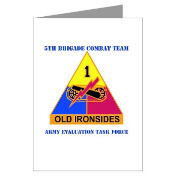 5BCT - M01 - 02 - DUI - 5th Brigade Combat Team with Text Greeting Cards (Pk of 10)