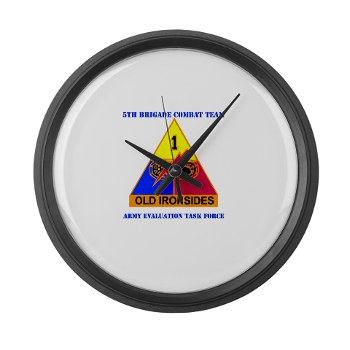 5BCT - M01 - 02 - DUI - 5th Brigade Combat Team with Text Large Wall Clock