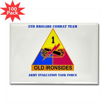 5BCT - M01 - 01 - DUI - 5th Brigade Combat Team with Text Rectangle Magnet (100 pack) - Click Image to Close