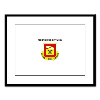 5EB - M01 - 02 - DUI - 5th Engineer Battalion with Text - Large Framed Print