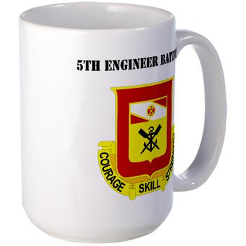 5EB - M01 - 03 - DUI - 5th Engineer Battalion with Text - Large Mug