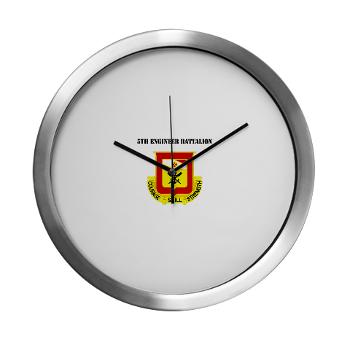 5EB - M01 - 03 - DUI - 5th Engineer Battalion with Text - Modern Wall Clock