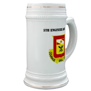 5EB - M01 - 03 - DUI - 5th Engineer Battalion with Text - Stein