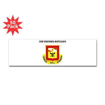 5EB - M01 - 01 - DUI - 5th Engineer Battalion with Text - Sticker (Bumper 50 pk)