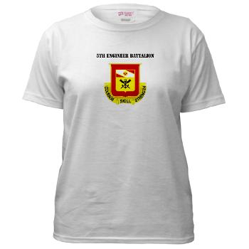 5EB - A01 - 04 - DUI - 5th Engineer Battalion with Text - Women's T-Shirt