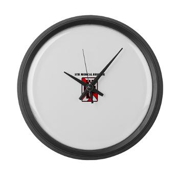 5MB - M01 - 03 - SSI - 5th Medical Brigade with Text - Large Wall Clock