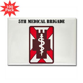 5MB - M01 - 01 - SSI - 5th Medical Brigade with Text - Rectangle Magnet (100 pack)