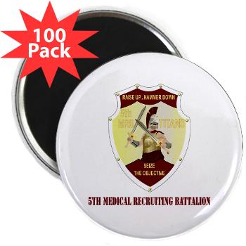 5MRB - M01 - 01 - DUI - 5th Medical Recruiting Bn with text - 2.25" Magnet (100 pack)
