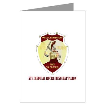 5MRB - M01 - 02 - DUI - 5th Medical Recruiting Bn with text - Greeting Cards (Pk of 10)