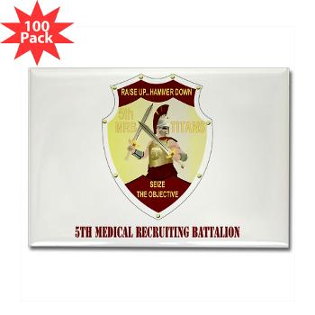 5MRB - M01 - 01 - DUI - 5th Medical Recruiting Bn with text - Rectangle Magnet (100 pack)