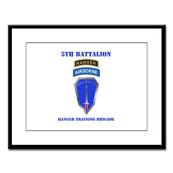 5RTB - M01 - 02 - DUI - 5th Ranger Training Bde with Text - Large Framed Print