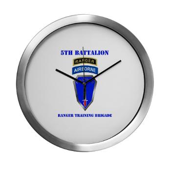 5RTB - M01 - 04 - DUI - 5th Ranger Training Bde with Text - Modern Wall Clock - Click Image to Close