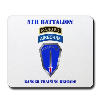 5RTB - M01 - 04 - DUI - 5th Ranger Training Bde with Text - Mousepad - Click Image to Close