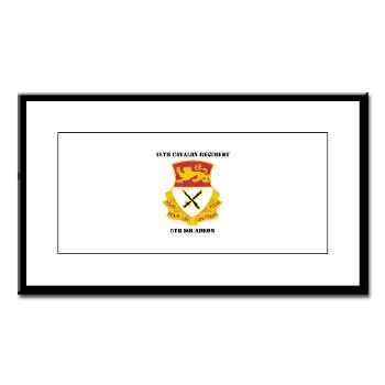 5S15CR - M01 - 02 - DUI - 5th Squadron - 15th Cavalry Regiment with Text - Small Framed Print