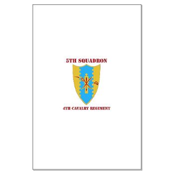 5S4CR - M01 - 02 - DUI - 5th Sqdrn - 4th Cavalry Regt with Text - Large Poster - Click Image to Close