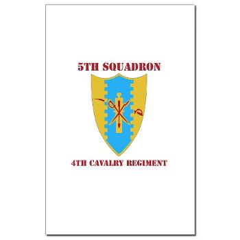 5S4CR - M01 - 02 - DUI - 5th Sqdrn - 4th Cavalry Regt with Text - Mini Poster Print